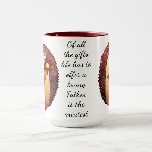 Mug Citation Inspirationnelle du Père Amoureux Cute Hé (Centre)