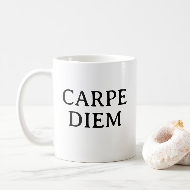 Mug Citation latine Carpe Diem (Avec donut)
