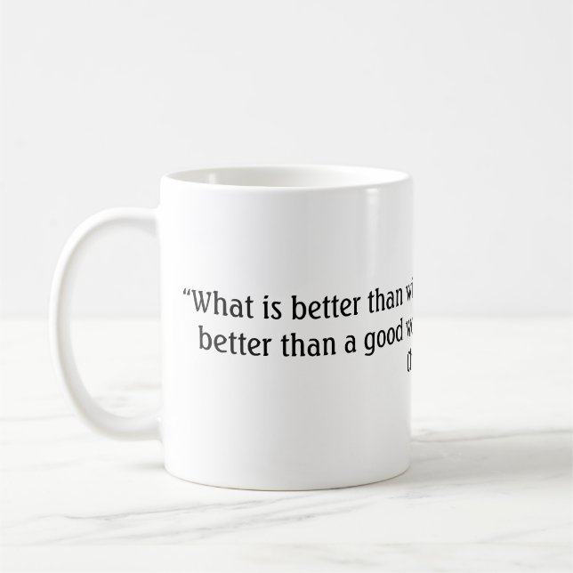 Mug Citation médiévale de Chaucer au sujet des femmes (Gauche)