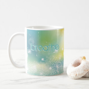 Mug Citation moderne BREATHE Dandelions inspirants