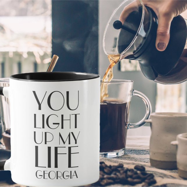 Mug Citation moderne d'amour noir et blanc (Créateur téléchargé)