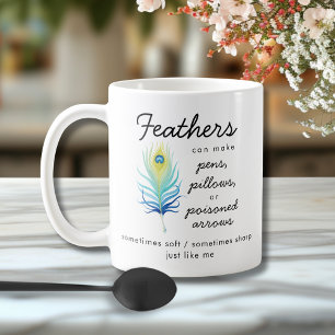 Mug Citation Motivation Sassy Plume de Paon