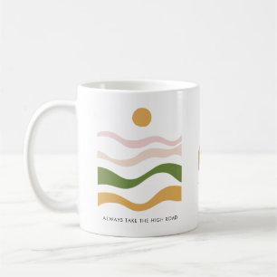 Mug Citation motivationnelle Abstraite Prenez la route