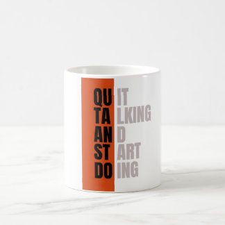 Mug Citation Motivationnelle "Arrêtez de Parler et Com