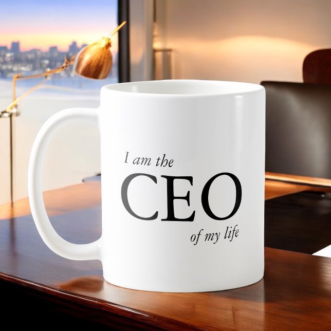 Mug Citation motivationnelle Je suis le PDG de ma vie (Créateur téléchargé)