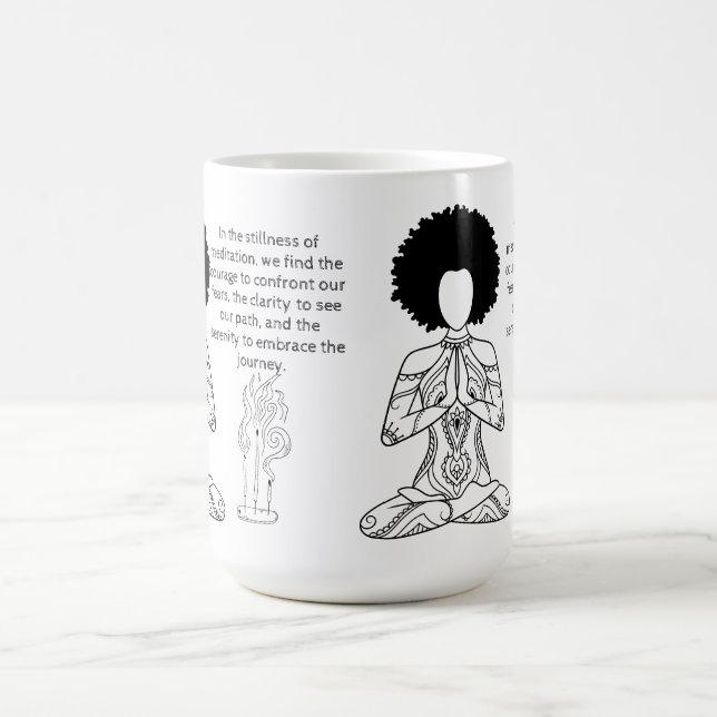 Mug Citation motivée de la méditation de mélanine (Centre)