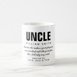Mug Citation Oncle moderne noir et blanc