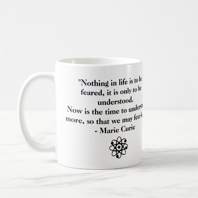 Mug Citation personnalisée Marie Curie (Gauche)