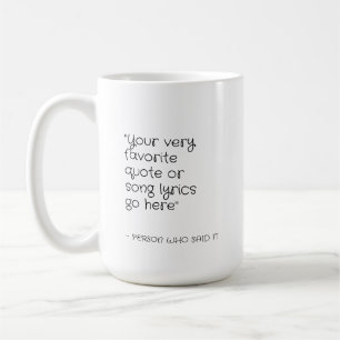 Mug Citation personnalisée ou paroles de chansons - éc