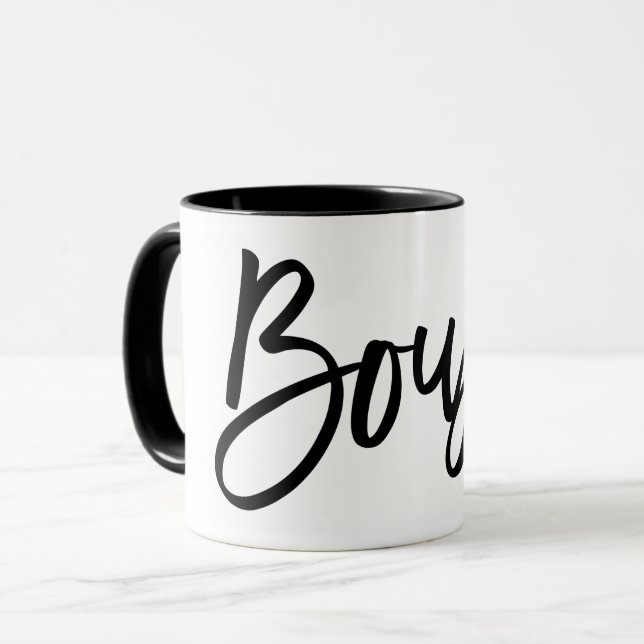 Mug Citation populaire Boujee Typographie de l'art noi (Devant gauche)