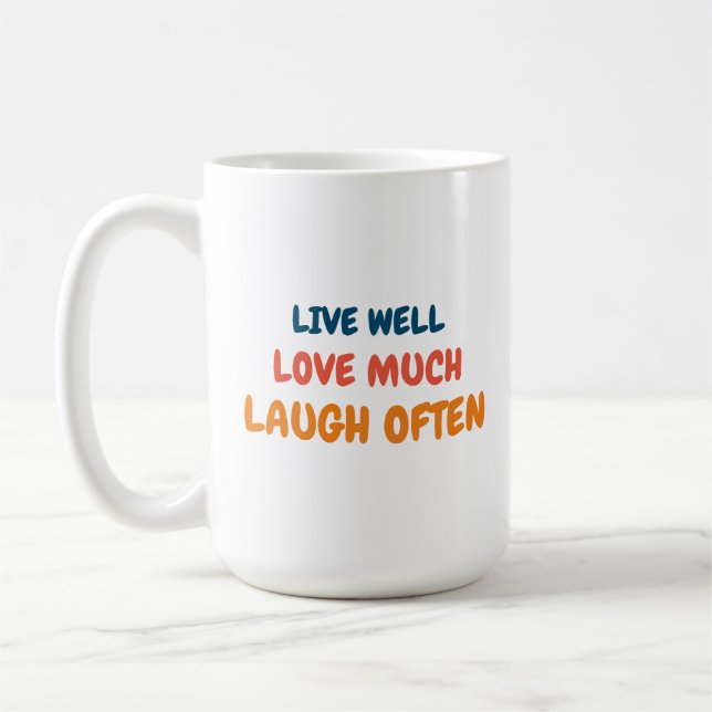 Mug citation positive amusante inspirant vie d'amour d (Gauche)