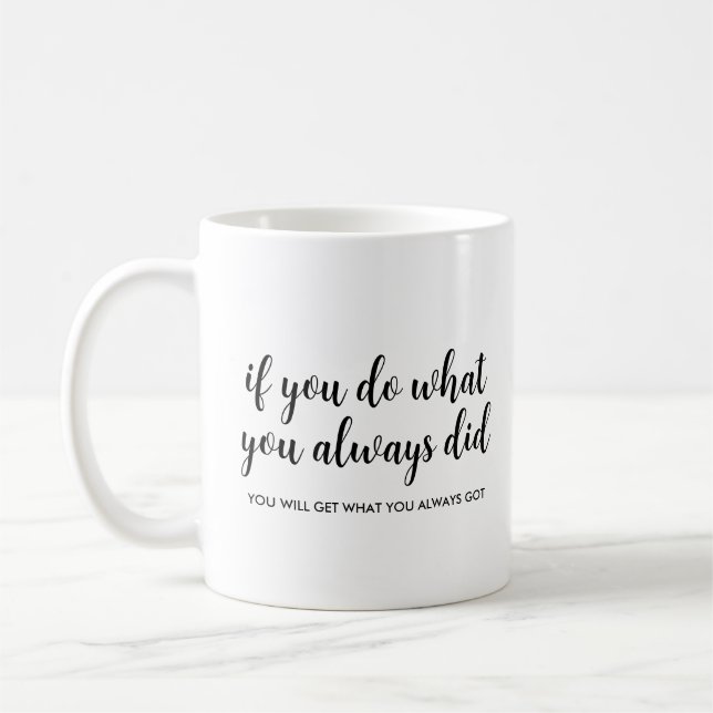Mug Citation positive Modèle personnalisée de script d (Gauche)