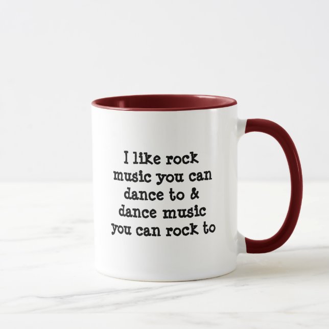 Mug Citation Rock Music Dance (Droite)