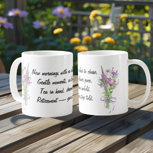 Mug Citation sincère pour une retraite Élégante Fleur 