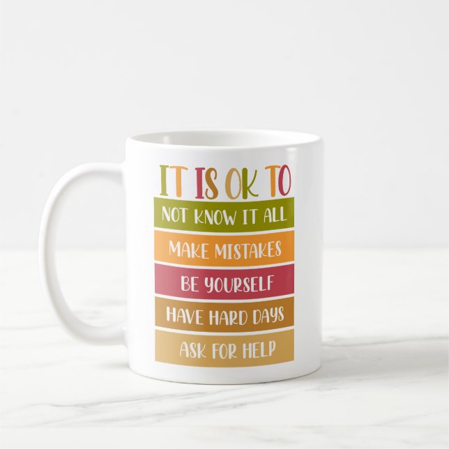 Mug Citation sur le bien-être inspirant (Gauche)