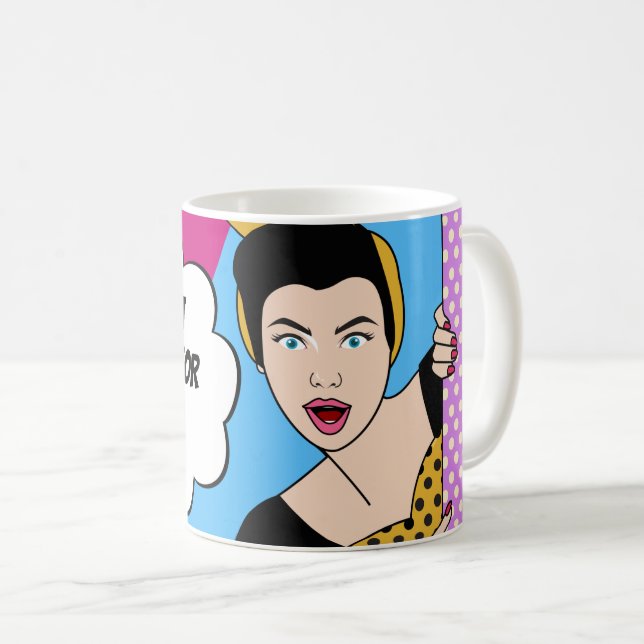 Mug Citation sur les droits des femmes de la pop fémin (Devant droit)