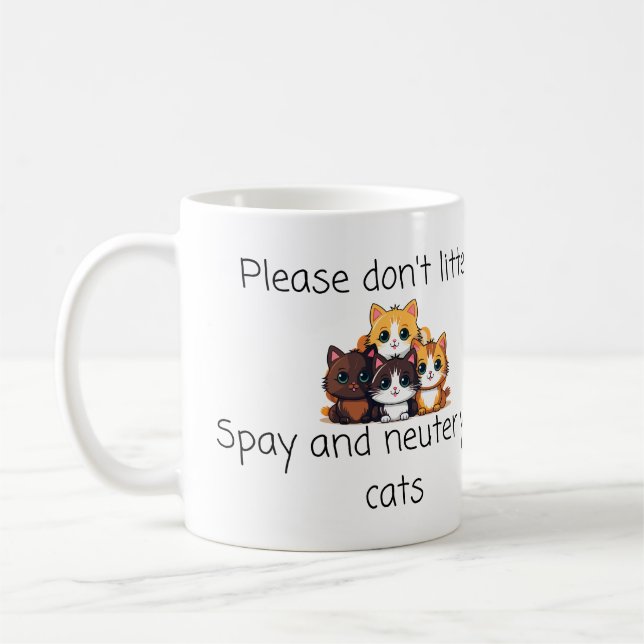 Mug Citation Vet : S'il vous plaît ne pas Litter, Spay (Gauche)