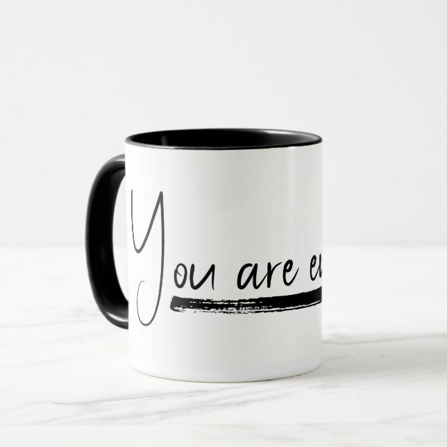 Mug Citation "Vous en êtes assez" sur blanc (Devant gauche)