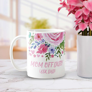 Mug Citations amusantes Maman hors service Aquarelle F