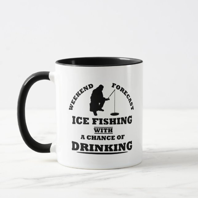 Mug citations amusantes sur la pêche à la glace et les (Gauche)