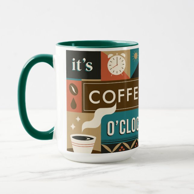Mug Citations de café coloré (Gauche)