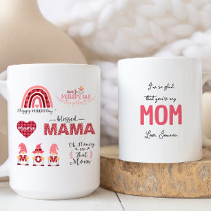 Mug Citations de la Fête des mères de maman aux couleu