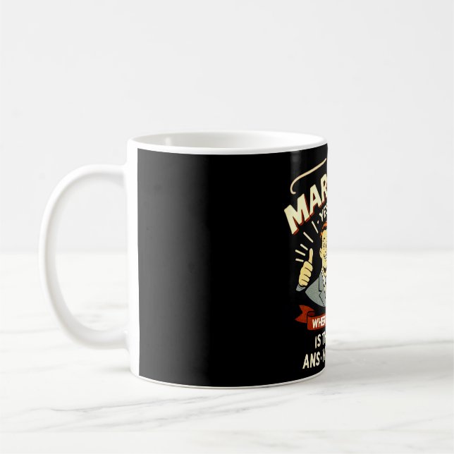 Mug Citations de mariage drôles  (Gauche)