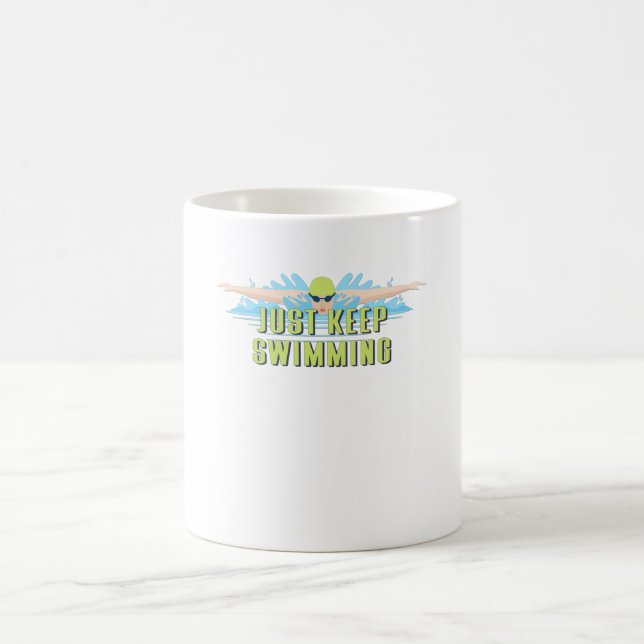 Mug Citations de nageur : Juste Garder la natation | a (Centre)