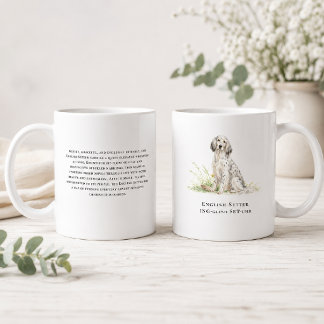 Mug Citations de race de chien Setter Anglais aquarell