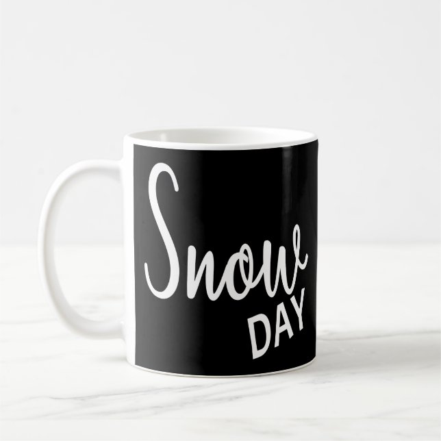 Mug Citations d'hiver noir blanc noir blanc noir de la (Gauche)