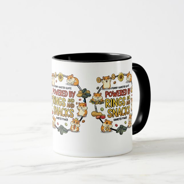 Mug Citations drôles de hamsters et de snacks (Devant droit)