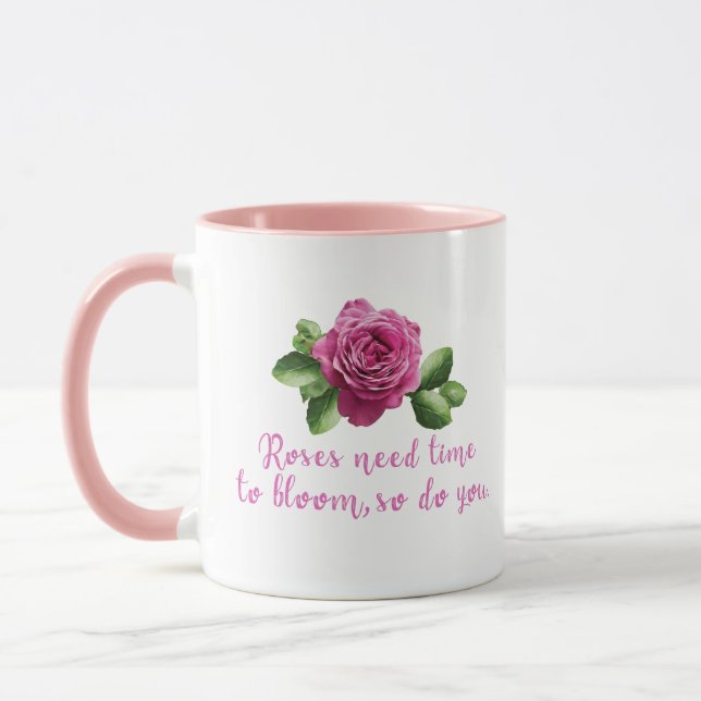 Mug Citations drôles sur les roses et l'amour (Gauche)