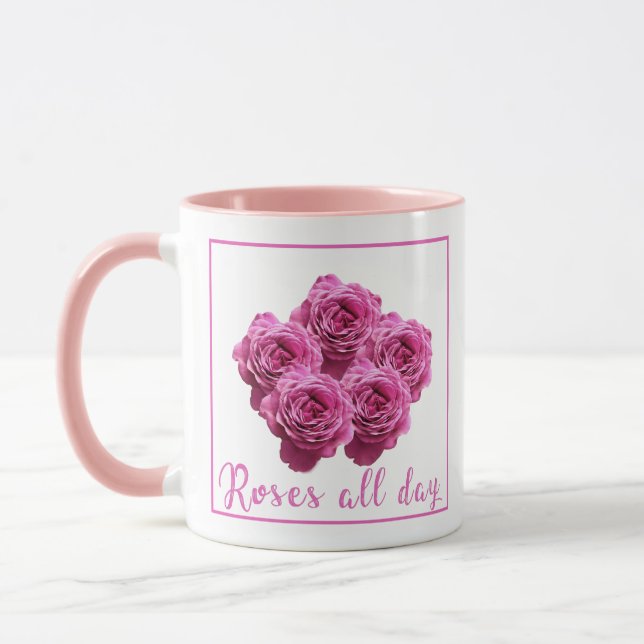 Mug Citations drôles sur les roses et l'amour (Gauche)