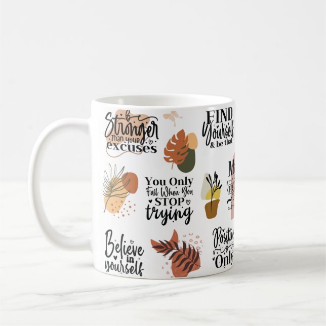 Mug Citations motivationnelles Graphiques (Gauche)