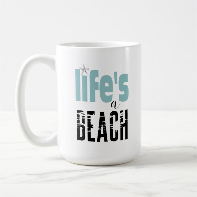 Mug Citer la vie d'une plage (Gauche)