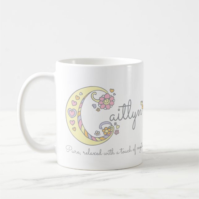 Mug Citlyn lettre C nom signifiant monogramme muet (Gauche)