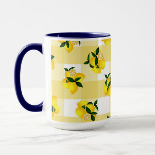 Mug Citron chic En vichy jaune