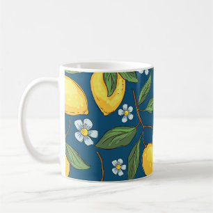 Mug Citrons jaunes : Motif de fruits tropicaux.