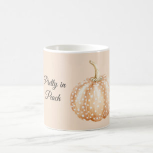 Mug Citrouille à points blancs pêche