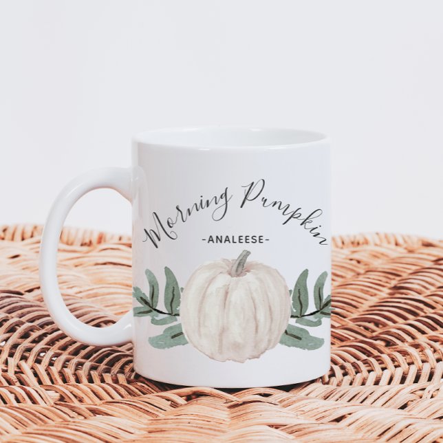 Mug Citrouille d'aquarelle du Citrouille du matin avec (Créateur téléchargé)