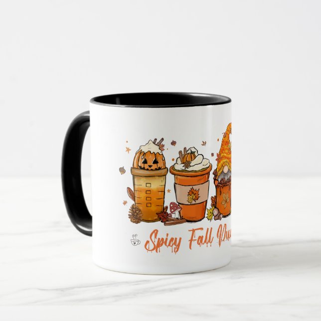 Mug Citrouille de chute épicé Gnome (Devant gauche)