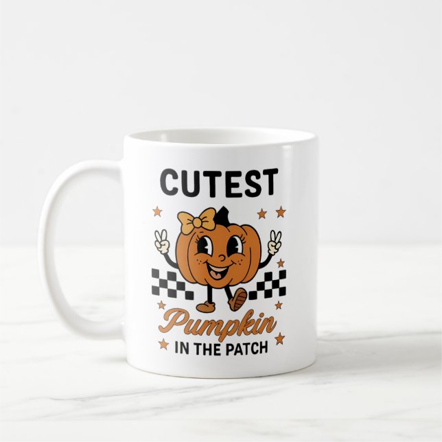Mug Citrouille de dessin animé le plus coincé dans le  (Gauche)