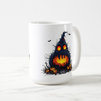 Mug Citrouille de Jack O’Lantern effrayante avec des y