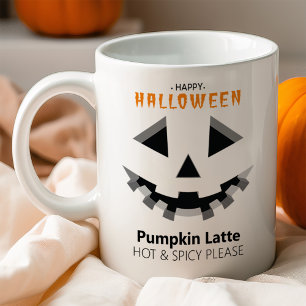 Mug Citrouille d'Halloween face Latte Lover