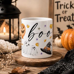 Mug Citrouille fantôme Halloween aquarelle mignonne