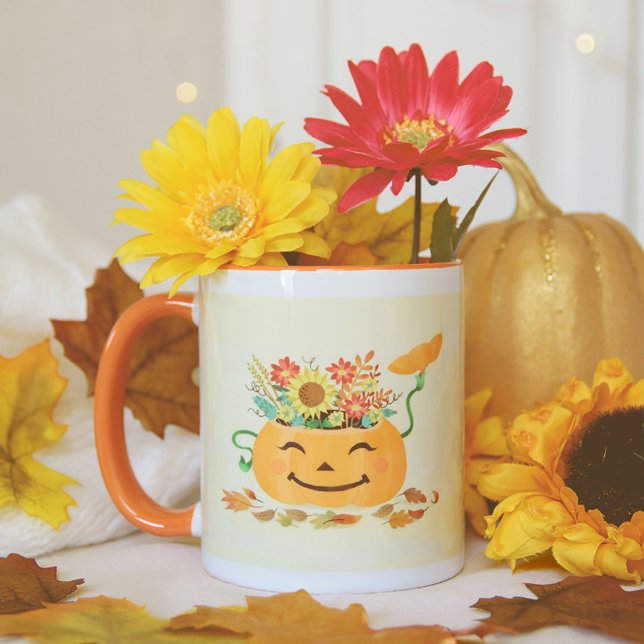 Mug Citrouille floral d'Halloween (Créateur téléchargé)
