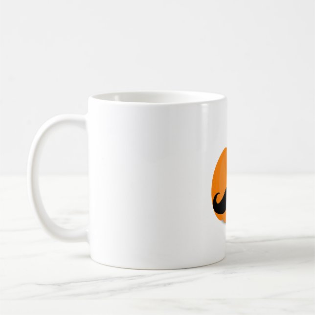 Mug citrouille halloween avec barbe (Gauche)