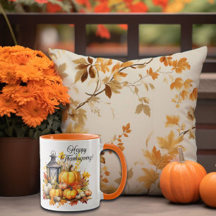 Mug Citrouille Maple Tree Feuille Lampe Thanksgiving