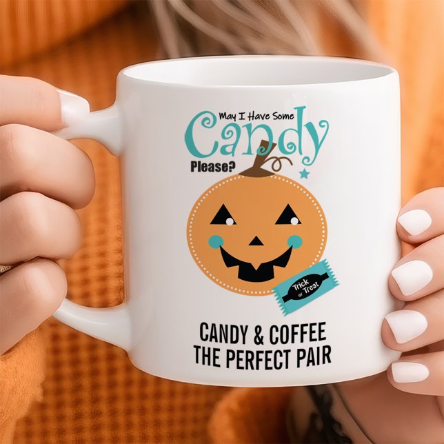Mug Citrouille personnalisable Jack O Lantern Hallowee (Créateur téléchargé)