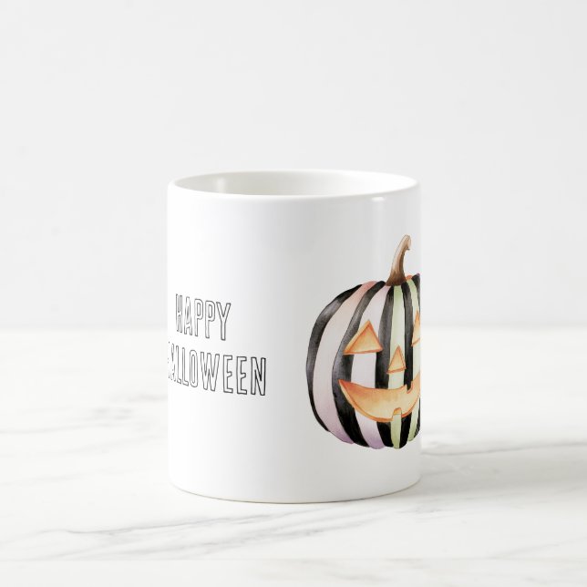 Mug Citrouille rayée noir et blanc (Centre)